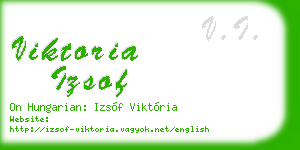 viktoria izsof business card